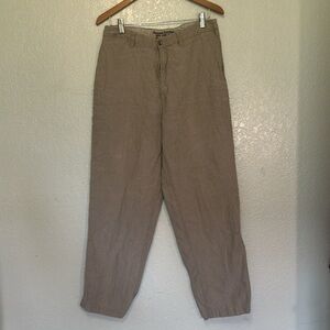 Banana Republic Irish Linen Relaxed Resort Pants 32 R